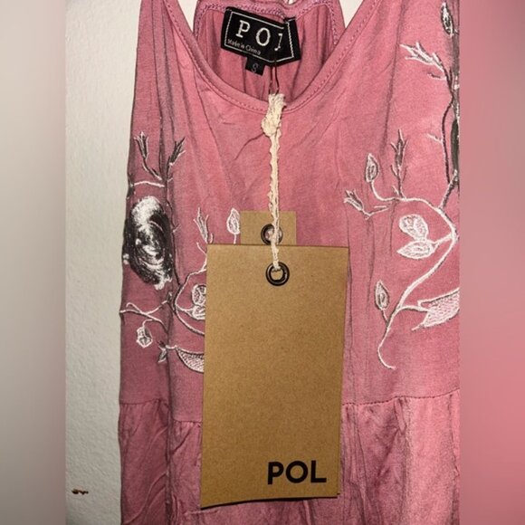 NWT POL Embroidered Lace-Back Women's Top - Pink - Picture 5 of 6